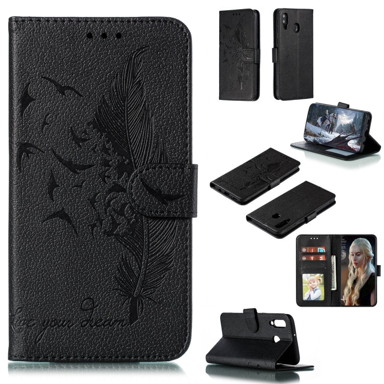 Custodia portafoglio in pelle flip per Samsung Galaxy M20