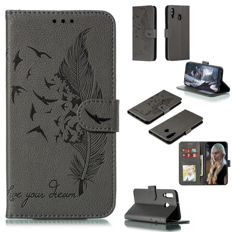 Custodia portafoglio in pelle flip per Samsung Galaxy M20