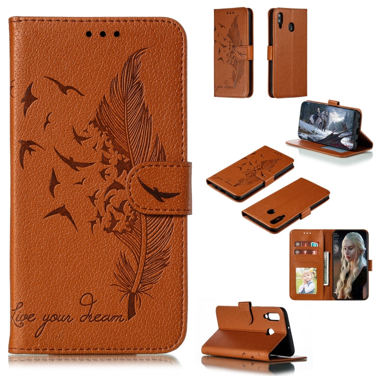 Custodia portafoglio in pelle flip per Samsung Galaxy M20