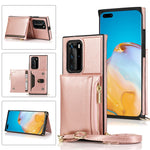 Custodia posteriore con supporto e fessure per carte per Huawei P40 Pro