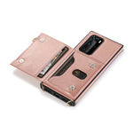 Custodia posteriore con supporto e fessure per carte per Huawei P40 Pro