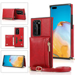 Custodia posteriore con supporto e fessure per carte per Huawei P40 Pro