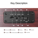 Altoparlante Bluetooth Q8 doppia tromba in legno