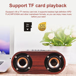 Altoparlante Bluetooth Q8 doppia tromba in legno