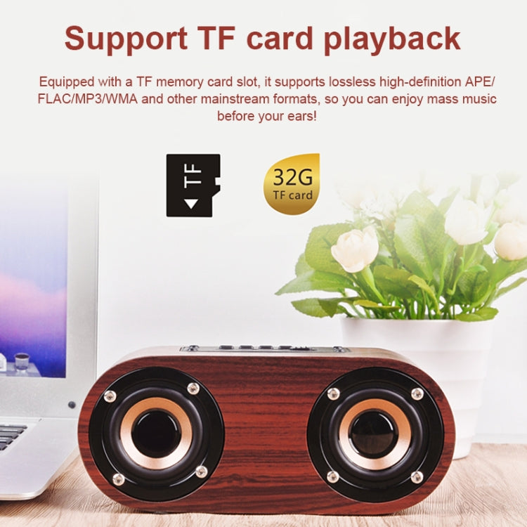 Altoparlante Bluetooth Q8 doppia tromba in legno