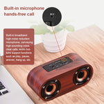 Altoparlante Bluetooth Q8 doppia tromba in legno