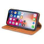 Custodia portafoglio in pelle con slot carte per iPhone XR