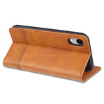 Custodia portafoglio in pelle con slot carte per iPhone XR