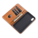 Custodia portafoglio in pelle con slot carte per iPhone XR