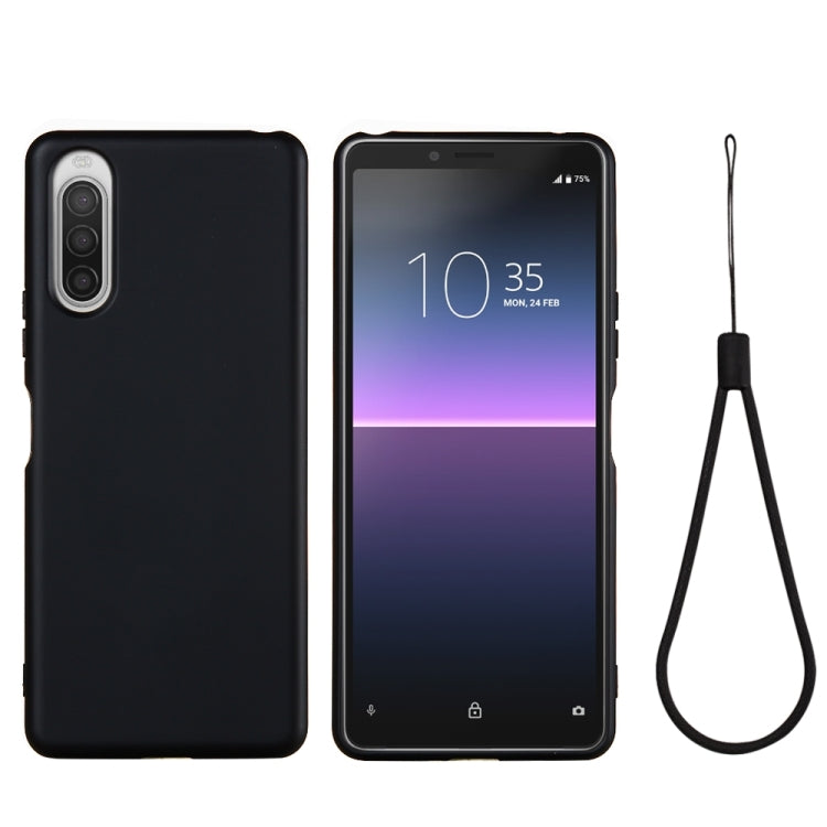 Custodia antiurto in silicone liquido per Sony Xperia 5 II