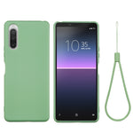 Custodia antiurto in silicone liquido per Sony Xperia 5 II
