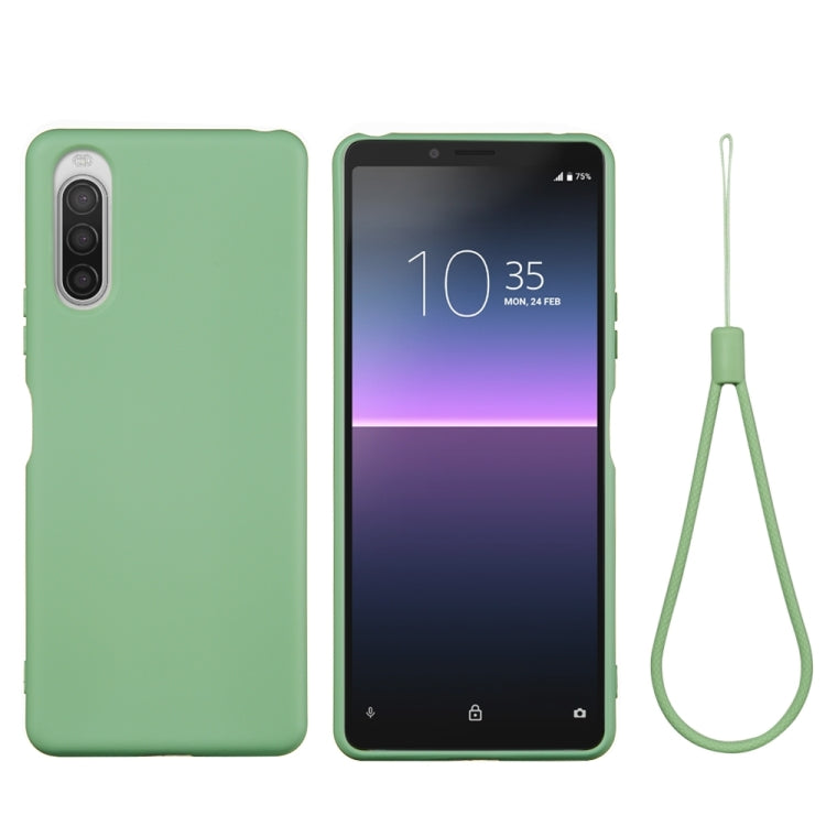 Custodia antiurto in silicone liquido per Sony Xperia 5 II