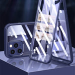 Custodia protettiva in vetro e plastica per iPhone 12 mini, 12, 1