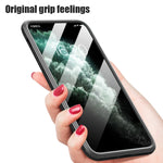 Custodia protettiva in vetro per iPhone 11, 11 Pro, 11 Pro Max