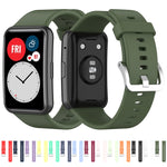 Cinturino in silicone per Huawei Watch Fit con fibbia in acciaio