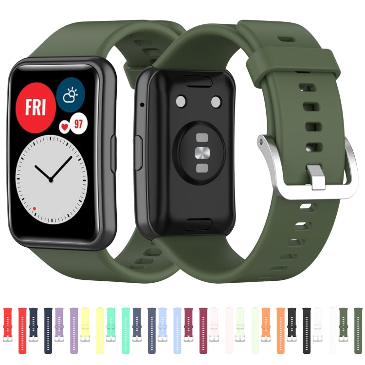 Cinturino in silicone per Huawei Watch Fit con fibbia in acciaio