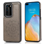 Custodia protettiva mandala con doppia fibbia per Huawei P40 Pro, P30 Pro e P40