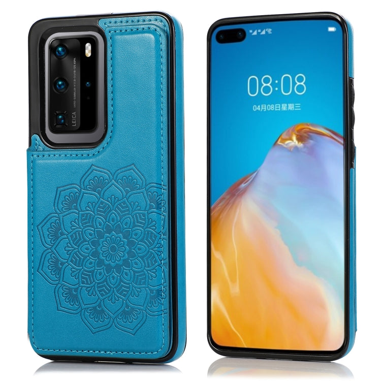 Custodia protettiva mandala con doppia fibbia per Huawei P40 Pro, P30 Pro e P40