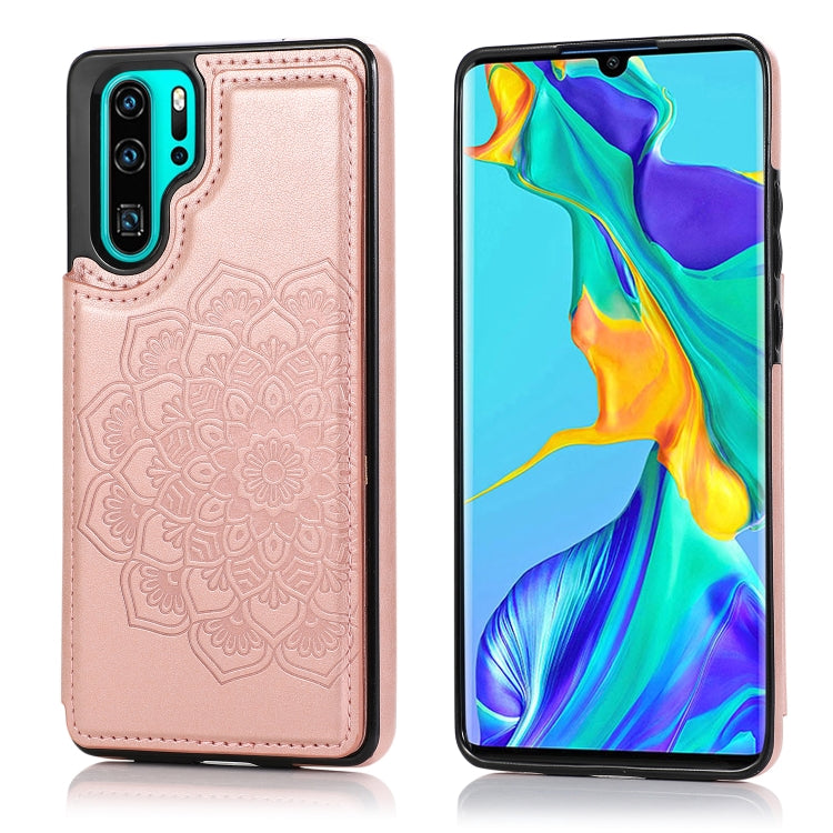 Custodia protettiva mandala con doppia fibbia per Huawei P40 Pro, P30 Pro e P40