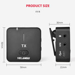 Microfono wireless YELANGU MX5 2.4G per interviste