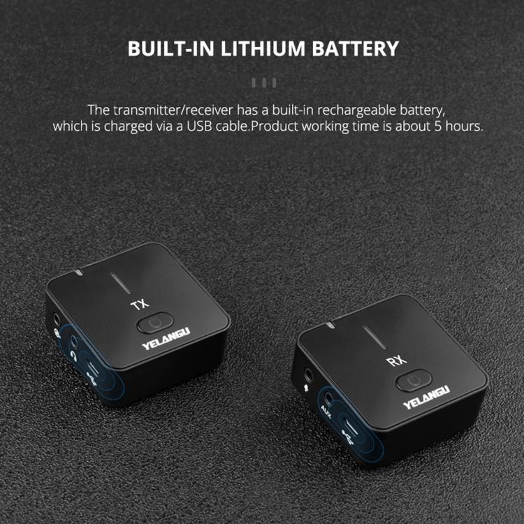 Microfono wireless YELANGU MX5 2.4G per interviste