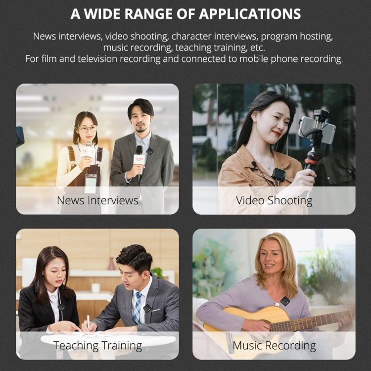Microfono wireless YELANGU MX5 2.4G per interviste