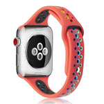 Cinturino in silicone arcobaleno per Apple Watch 38-41mm