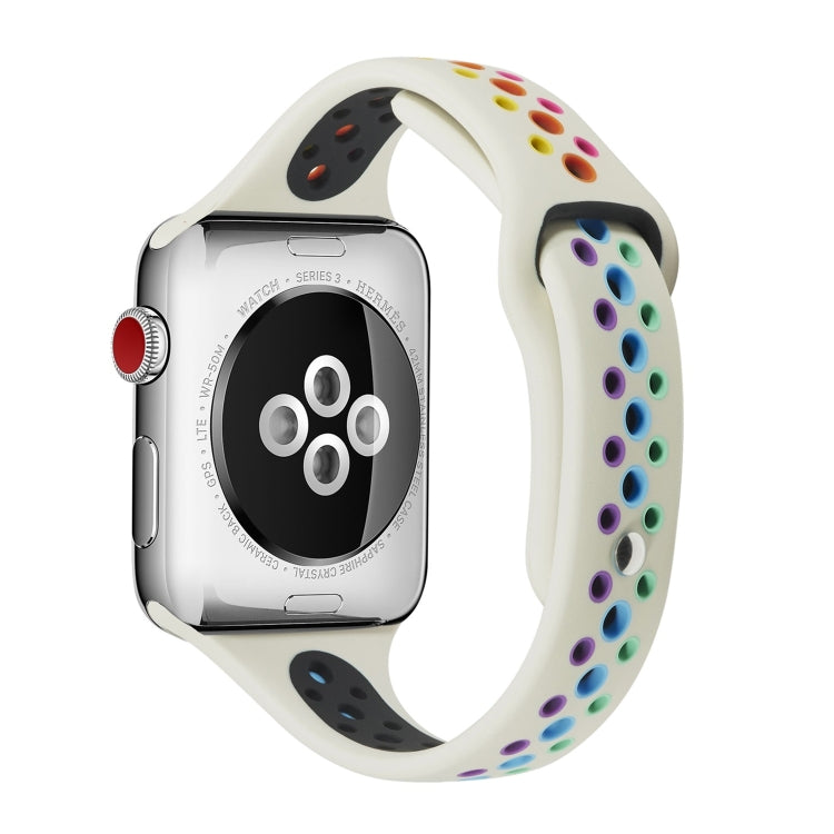 Cinturino in silicone arcobaleno per Apple Watch 38-41mm