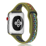 Cinturino in silicone arcobaleno per Apple Watch 38-41mm