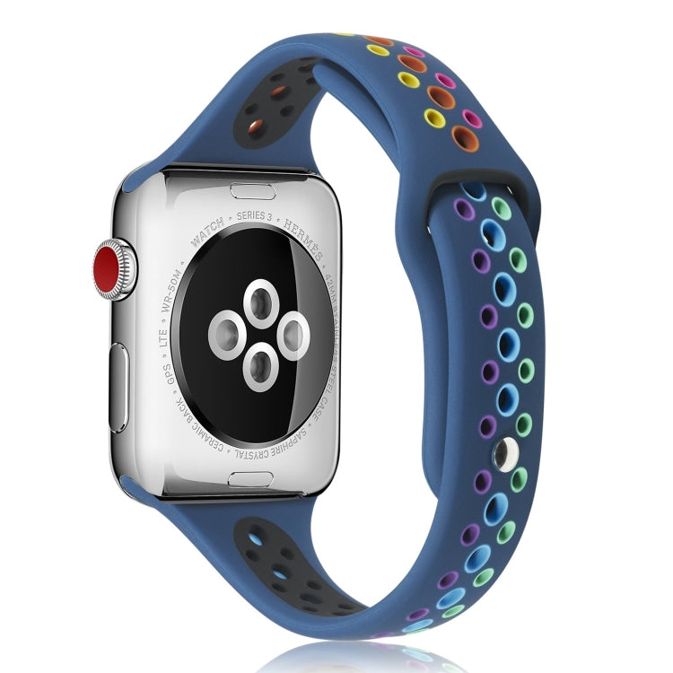 Cinturino in silicone arcobaleno per Apple Watch 38-41mm