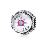 Perline argento 925 costellazioni zircone 12 pezzi