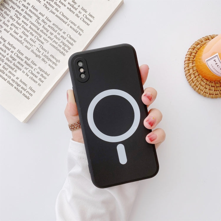 Custodia silicone liquido antiurto per iPhone X e XS