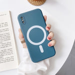 Custodia silicone liquido antiurto per iPhone X e XS