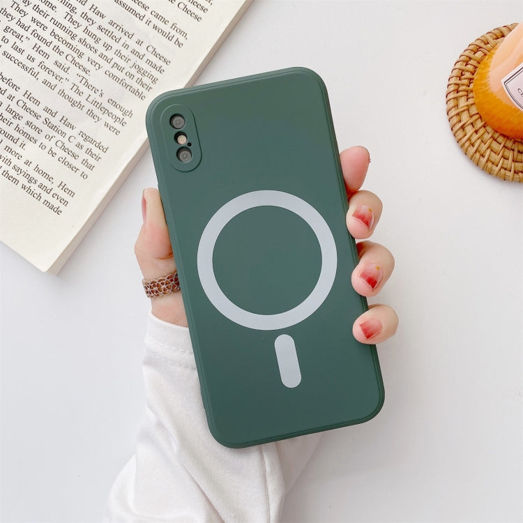 Custodia silicone liquido antiurto per iPhone X e XS