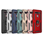 Custodia protettiva antiurto in TPU e PC con supporto girevole per LG K51S
