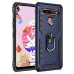 Custodia protettiva antiurto in TPU e PC con supporto girevole per LG K51S