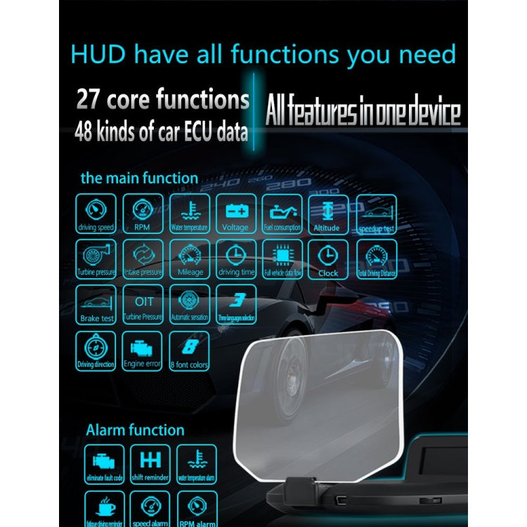 C1 Car HUD Head-up Display con Funzione Navigazione