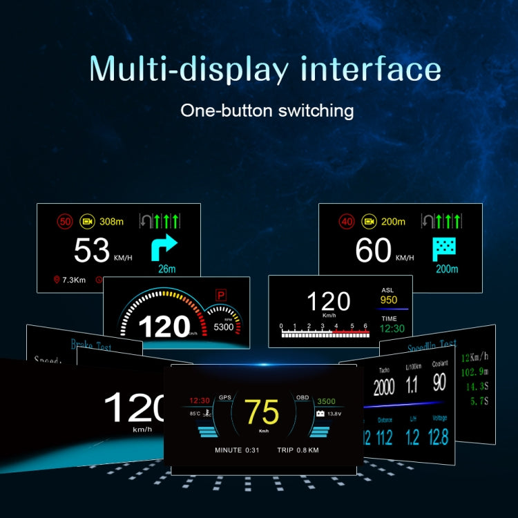 C1 Car HUD Head-up Display con Funzione Navigazione