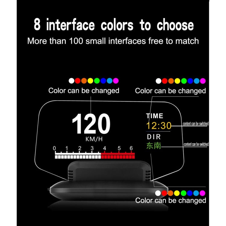 C1 Car HUD Head-up Display con Funzione Navigazione
