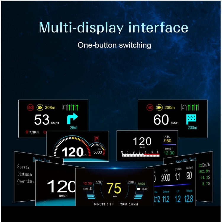 C1 Car HUD Head-up Display con Funzione Navigazione