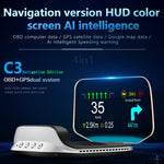 C3 Head-up Display HUD auto con OBD2 e GPS 5,1"