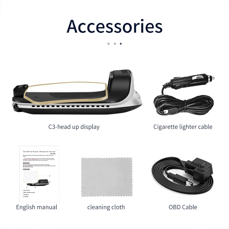 C3 Head-up Display HUD auto con OBD2 e GPS 5,1"