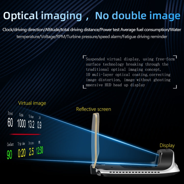 C3 Head-up Display HUD auto con OBD2 e GPS 5,1"