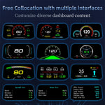 C3 Head-up Display HUD auto con OBD2 e GPS 5,1"