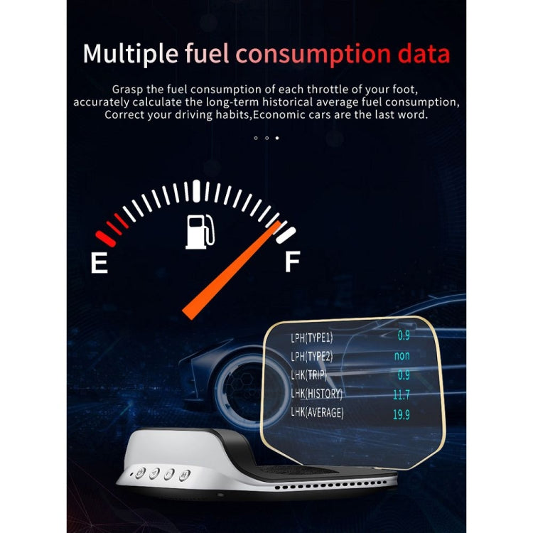 C3 Head-up Display HUD auto con OBD2 e GPS 5,1"