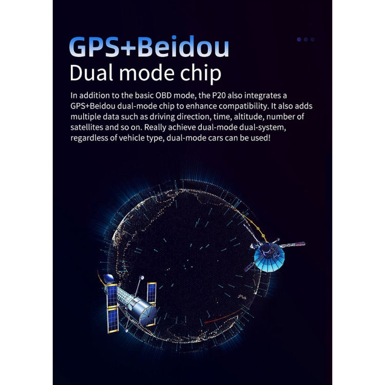 Display Head-Up P20 OBD2 + GPS per Auto con Allarmi