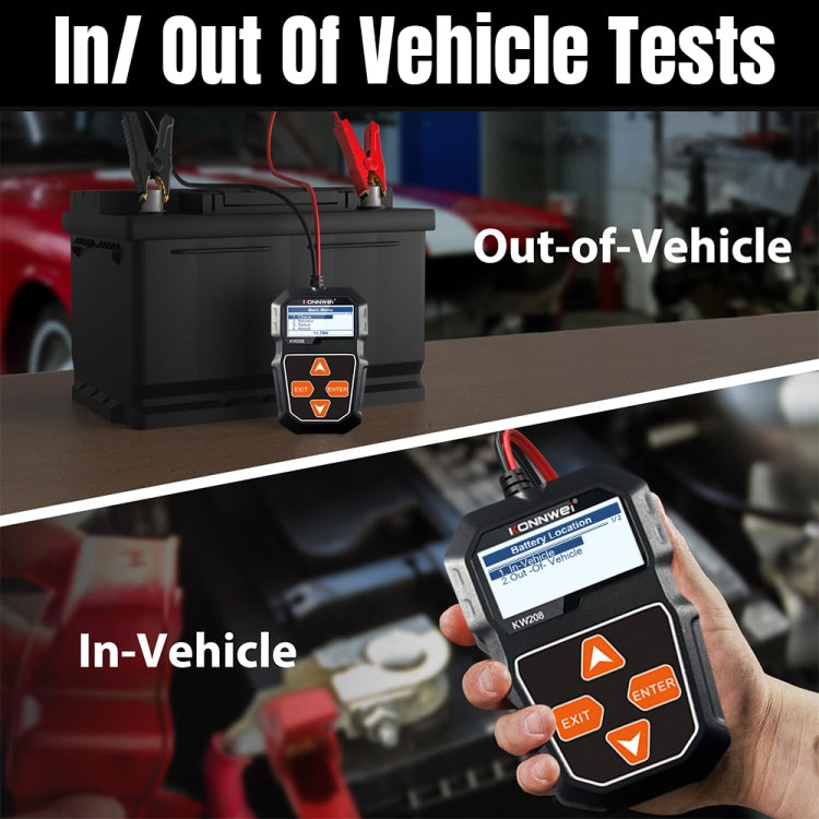 Tester batteria auto KONNWEI KW208 con schermo TFT