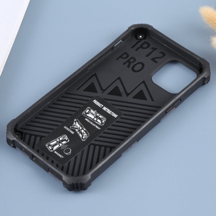 Custodia TPU antiurto camouflage con supporto per iPhone 12 Pro M
