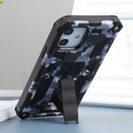 Custodia TPU antiurto camouflage con supporto per iPhone 12 Pro M