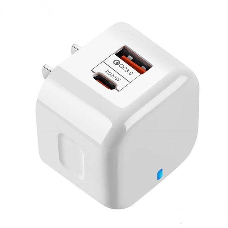 Adattatore doppia porta PD QC 3.0 20W plug US EU UK